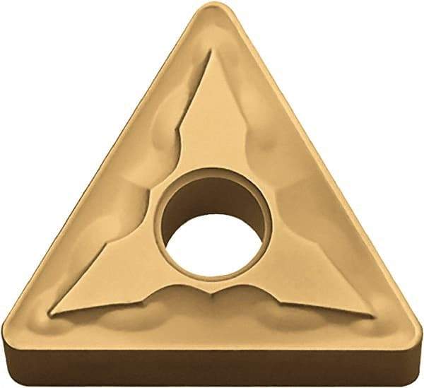 Kyocera - TNMG231 GS Grade CA525 Carbide Turning Insert - TiCN/Al2O3/TiN Finish, 60° Triangle, 1/4" Inscr Circle, 3/16" Thick, 1/64" Corner Radius - Apex Tool & Supply