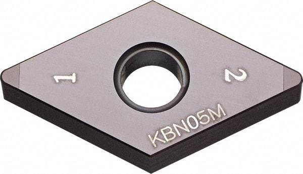 Kyocera - DNGA431 Grade KBN05M CBN Turning Insert - Megacoat Finish, 55° Diamond, 1/2" Inscr Circle, 3/16" Thick, 1/64" Corner Radius - Apex Tool & Supply