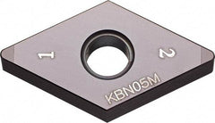 Kyocera - DNGA431 Grade KBN05M CBN Turning Insert - Megacoat Finish, 55° Diamond, 1/2" Inscr Circle, 3/16" Thick, 1/64" Corner Radius - Apex Tool & Supply