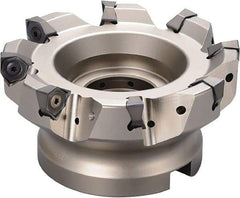 Kyocera - 14 Inserts, 160mm Cut Diam, 40mm Arbor Diam, 8mm Max Depth of Cut, Indexable Square-Shoulder Face Mill - 0° Lead Angle, 63mm High, WNMU 0806 Insert Compatibility, Series M-Six - Apex Tool & Supply