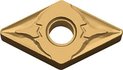 Kyocera - DNMG432 GT Grade CA525 Carbide Turning Insert - TiCN/Al2O3/TiN Finish, 55° Diamond, 1/2" Inscr Circle, 3/16" Thick, 1/32" Corner Radius - Apex Tool & Supply