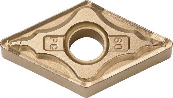 Kyocera - DNMG433 PG Grade CA510 Carbide Turning Insert - TiCN/Al2O3/TiN Finish, 55° Diamond, 1/2" Inscr Circle, 3/16" Thick, 3/64" Corner Radius - Apex Tool & Supply