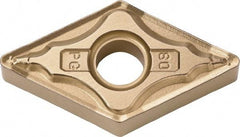 Kyocera - DNMG433 PG Grade CA510 Carbide Turning Insert - TiCN/Al2O3/TiN Finish, 55° Diamond, 1/2" Inscr Circle, 3/16" Thick, 3/64" Corner Radius - Apex Tool & Supply