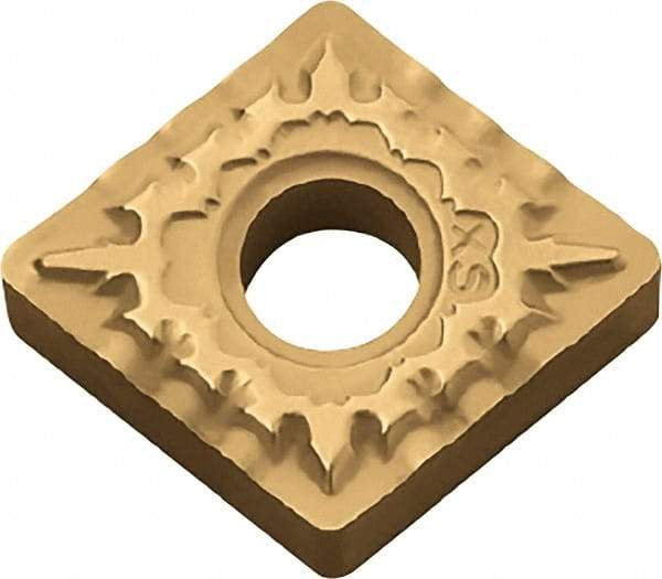 Kyocera - CNMG432 XS Grade CA510 Carbide Turning Insert - TiCN/Al2O3/TiN Finish, 80° Diamond, 1/2" Inscr Circle, 3/16" Thick, 1/32" Corner Radius - Apex Tool & Supply