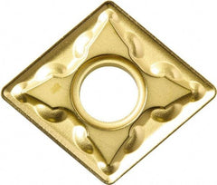 Kyocera - CNMG332 GS Grade CA530 Carbide Turning Insert - TiCN/Al2O3/TiN Finish, 80° Diamond, 3/8" Inscr Circle, 3/16" Thick, 1/32" Corner Radius - Apex Tool & Supply