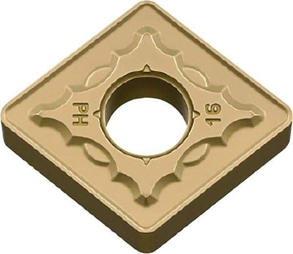Kyocera - CNMG644 PH Grade CA525 Carbide Turning Insert - TiCN/Al2O3/TiN Finish, 80° Diamond, 3/4" Inscr Circle, 1/4" Thick, 1/16" Corner Radius - Apex Tool & Supply