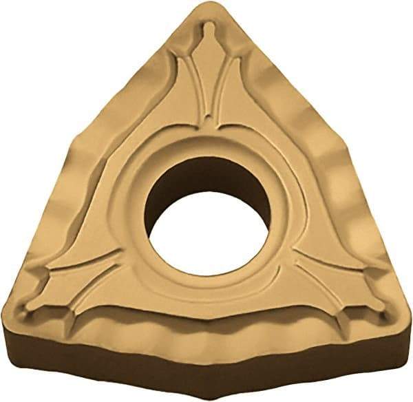 Kyocera - WNMG431 XP Grade CA510 Carbide Turning Insert - TiCN/Al2O3/TiN Finish, 80° Trigon, 1/2" Inscr Circle, 3/16" Thick, 1/64" Corner Radius - Apex Tool & Supply
