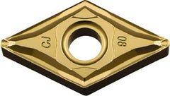Kyocera - DNMG442 CJ Grade CA515 Carbide Turning Insert - TiCN/Al2O3/TiN Finish, 55° Diamond, 1/2" Inscr Circle, 1/4" Thick, 1/32" Corner Radius - Apex Tool & Supply