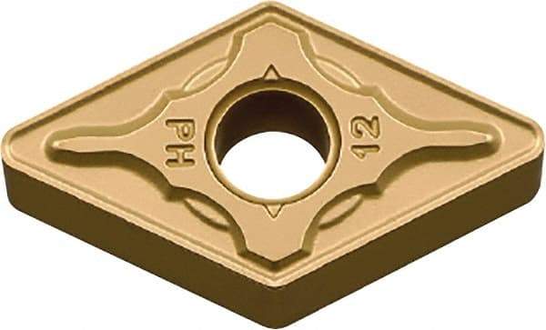 Kyocera - DNMG443 PH Grade CA530 Carbide Turning Insert - TiCN/Al2O3/TiN Finish, 55° Diamond, 1/2" Inscr Circle, 1/4" Thick, 3/64" Corner Radius - Apex Tool & Supply