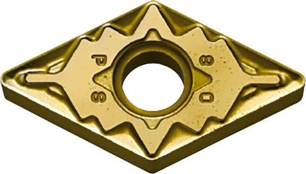 Kyocera - DNMG431 PS Grade CA530 Carbide Turning Insert - TiCN/Al2O3/TiN Finish, 55° Diamond, 1/2" Inscr Circle, 3/16" Thick, 1/64" Corner Radius - Apex Tool & Supply