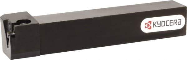 Kyocera - KGBAS, External, Left Hand, 2.5mm Max Depth of Cut, 0.013 to 0.189" Groove Width, Indexable Grooving Tool Holder - GBA32R/L.. Insert Compatibility, 25mm Shank Height, 25mm Shank Width, 150mm OAL - Apex Tool & Supply