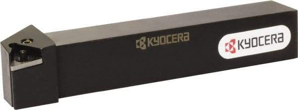 Kyocera - PTGN, Left Hand Cut, 90° Lead Angle, 16mm Shank Height x 16mm Shank Width, Negative Rake Indexable Turning Toolholder - 100mm OAL, TN.. 33.. Insert Compatibility, Series PTGN - Apex Tool & Supply