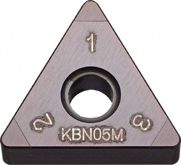 Kyocera - TNGA331 Grade KBN05M CBN Turning Insert - Megacoat Finish, 60° Triangle, 3/8" Inscr Circle, 3/16" Thick, 1/64" Corner Radius - Apex Tool & Supply