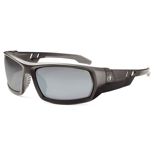 Odin Silver Mirror Lens Matte Black Safety Glasses - Apex Tool & Supply