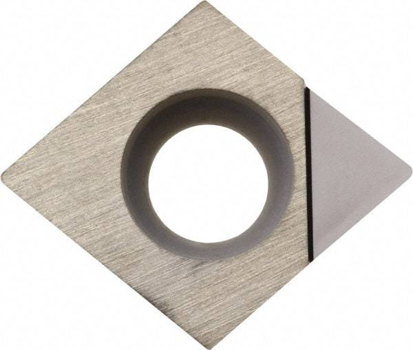 Kyocera - CCMT21.51 Grade KPD001 Polycrystalline Diamond (PCD) Turning Insert - Uncoated, 80° Diamond, 1/4" Inscr Circle, 3/32" Thick, 1/64" Corner Radius - Apex Tool & Supply