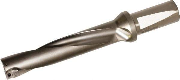 Kyocera - 4.38" Max Drill Depth, 5xD, 7/8" Diam, Indexable Insert Drill - 2 Inserts, 1" Shank Diam, Whistle Notch Shank - Apex Tool & Supply