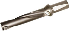 Kyocera - 3.13" Max Drill Depth, 5xD, 5/8" Diam, Indexable Insert Drill - 2 Inserts, 1" Shank Diam, Whistle Notch Shank - Apex Tool & Supply