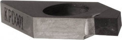 Kyocera - TKF KPD001 Grade, 0.0984" Cutting Width, Polycrystalline Diamond (PCD) Cutoff Insert - 0° Lead Angle," Cnr Rad - Apex Tool & Supply
