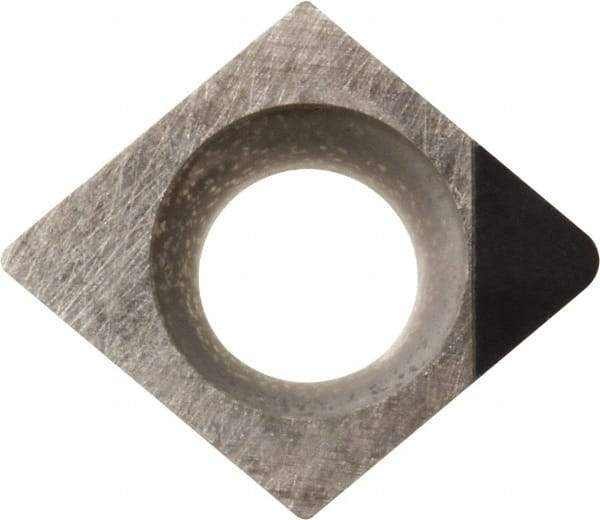 Kyocera - CCGW32.51 Grade KPD001 Polycrystalline Diamond (PCD) Turning Insert - Uncoated, 80° Diamond, 3/8" Inscr Circle, 5/32" Thick, 1/64" Corner Radius - Apex Tool & Supply