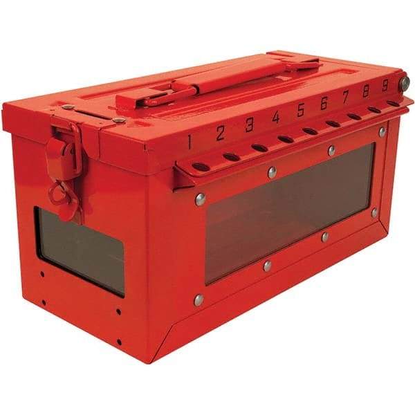 Master Lock - Group Lockout Boxes Portable or Wall Mount: Portable Maximum Number of Padlocks: 19 - Apex Tool & Supply