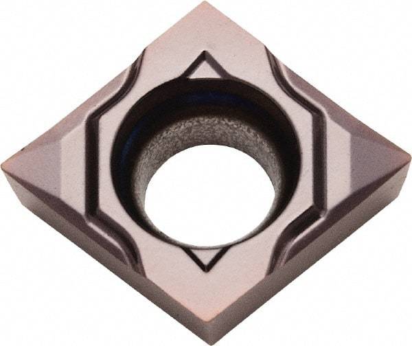 Kyocera - CCGT32.50.2 CK Grade PR1225 Carbide Turning Insert - Megacoat Finish, 80° Diamond, 3/8" Inscr Circle, 5/32" Thick, 0.004" Corner Radius - Apex Tool & Supply