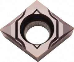 Kyocera - CCGT32.50.2 CK Grade PR1225 Carbide Turning Insert - Megacoat Finish, 80° Diamond, 3/8" Inscr Circle, 5/32" Thick, 0.004" Corner Radius - Apex Tool & Supply