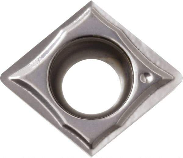 Kyocera - CCGT32.50.2 GQ Grade PR1225 Carbide Turning Insert - Megacoat Finish, 80° Diamond, 3/8" Inscr Circle, 5/32" Thick, 0.004" Corner Radius - Apex Tool & Supply