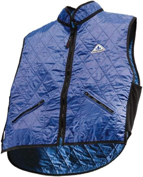 Techniche - Size 3XL, Blue Cooling Vest - Zipper Front, Nylon, HyperKewl - Apex Tool & Supply