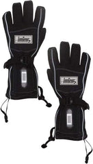 Techniche - Size S/M Work Gloves - For General Purpose, Palm & Fingers Coated, Gauntlet Cuff, Full Fingered, Black, Paired - Apex Tool & Supply