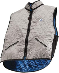 Techniche - Size L, Silver Cooling Vest - Zipper Front, Nylon, HyperKewl - Apex Tool & Supply