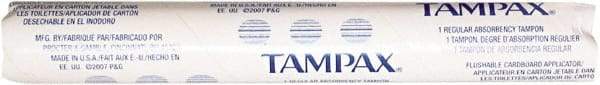 Tampax - Tampons - Regular Absorbency Tampons - Apex Tool & Supply