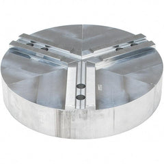Abbott Workholding Products - 15" Max Chuck Capacity, 1.5mm x 60° Serrated Interface, Round Soft Lathe Chuck Jaw - 3 Jaw, Aluminum, 1.6929" Btw Mount Hole Ctrs, 15" Wide, 3" High, 20mm Fastener - Apex Tool & Supply