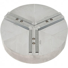 Abbott Workholding Products - 12" Max Chuck Capacity, 1.5mm x 60° Serrated Interface, Round Soft Lathe Chuck Jaw - 3 Jaw, Aluminum, 1.1811" Btw Mount Hole Ctrs, 15" Wide, 3" High, 14mm Fastener - Apex Tool & Supply