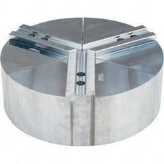 Abbott Workholding Products - 12" Max Chuck Capacity, 1.5mm x 60° Serrated Interface, Round Soft Lathe Chuck Jaw - 3 Jaw, Aluminum, 1.1811" Btw Mount Hole Ctrs, 12" Wide, 4" High, 14mm Fastener - Apex Tool & Supply