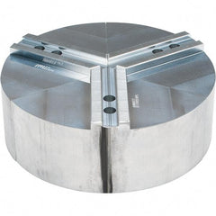 Abbott Workholding Products - 12" Max Chuck Capacity, 1.5mm x 60° Serrated Interface, Round Soft Lathe Chuck Jaw - 3 Jaw, Aluminum, 1.1811" Btw Mount Hole Ctrs, 12" Wide, 4" High, 16mm Fastener - Apex Tool & Supply