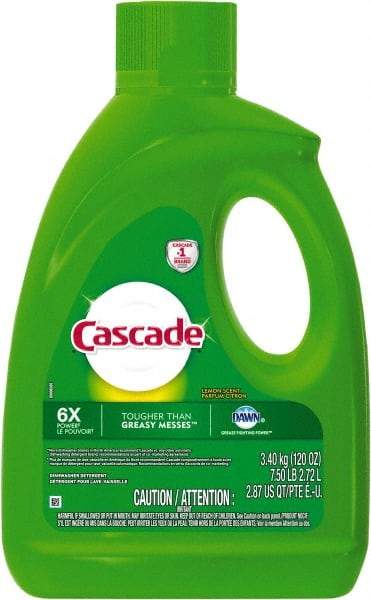 Cascade - 120 oz Bottle Automatic Dishwashing Gel - Lemon Scented - Apex Tool & Supply