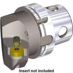 Kennametal - Insert Style RN..1204, RN..43, 100mm Head Length, Right Hand Cut, Internal/External Modular Threading Cutting Unit Head - System Size KM4X100, 63mm Center to Cutting Edge, Series KM4X - Apex Tool & Supply