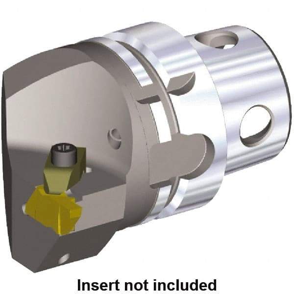 Kennametal - Insert Style NG 3R, 70mm Head Length, Left Hand Cut, Internal/External Modular Threading Cutting Unit Head - System Size KM4X63, 43mm Center to Cutting Edge, Series NE - Apex Tool & Supply