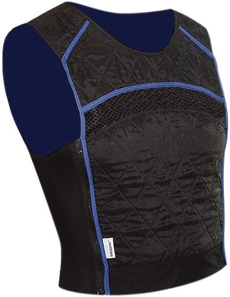 Techniche - Size M, Black & Blue Cooling Vest - Pullover, Spandex, Nylon, HyperKewl - Apex Tool & Supply