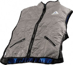 Techniche - Size XL, Silver Cooling Vest - Zipper Front, Nylon, HyperKewl - Apex Tool & Supply