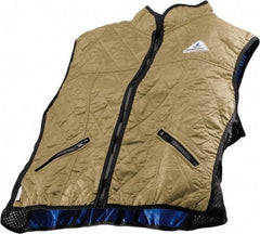 Techniche - Size 2XL, Khaki Cooling Vest - Zipper Front, Nylon, HyperKewl - Apex Tool & Supply