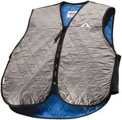 Techniche - Size L, Silver Cooling Vest - Zipper Front, Nylon, HyperKewl - Apex Tool & Supply