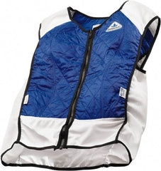 Techniche - Size L, Royal Blue Cooling Vest - Zipper Front, Nylon, HyperKewl, Poly-Cotton - Apex Tool & Supply