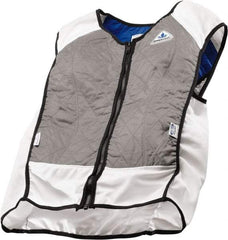Techniche - Size XL, Silver Cooling Vest - Zipper Front, Nylon, HyperKewl, Poly-Cotton - Apex Tool & Supply