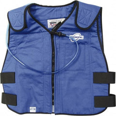 Techniche - Size 2XL, Blue Cooling Vest - Zipper Front, Cotton - Apex Tool & Supply