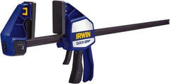 Irwin - 24" Capacity, 3-5/8" Throat Depth Carbon Steel Bar Clamp - 600 Lb Clamping Pressure, 835.03mm Max Spread - Apex Tool & Supply