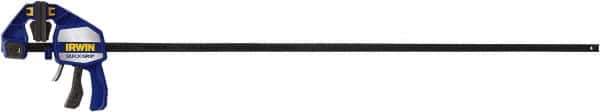 Irwin - 50" Capacity, 3-5/8" Throat Depth Carbon Steel Bar Clamp - 600 Lb Clamping Pressure, 1495.43mm Max Spread - Apex Tool & Supply