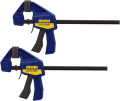 Irwin - 6" Capacity, 2-7/16" Throat Depth Carbon Steel Bar Clamp - 140 Lb Clamping Pressure, 13" OAL - Apex Tool & Supply