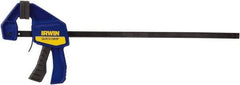 Irwin - 6" Capacity, 2-7/16" Throat Depth Carbon Steel Bar Clamp - 140 Lb Clamping Pressure, 13" OAL - Apex Tool & Supply