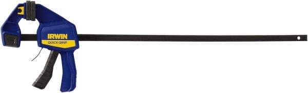 Irwin - 24" Capacity, 3-3/16" Throat Depth Carbon Steel Bar Clamp - 300 Lb Clamping Pressure, 796.93mm Max Spread - Apex Tool & Supply